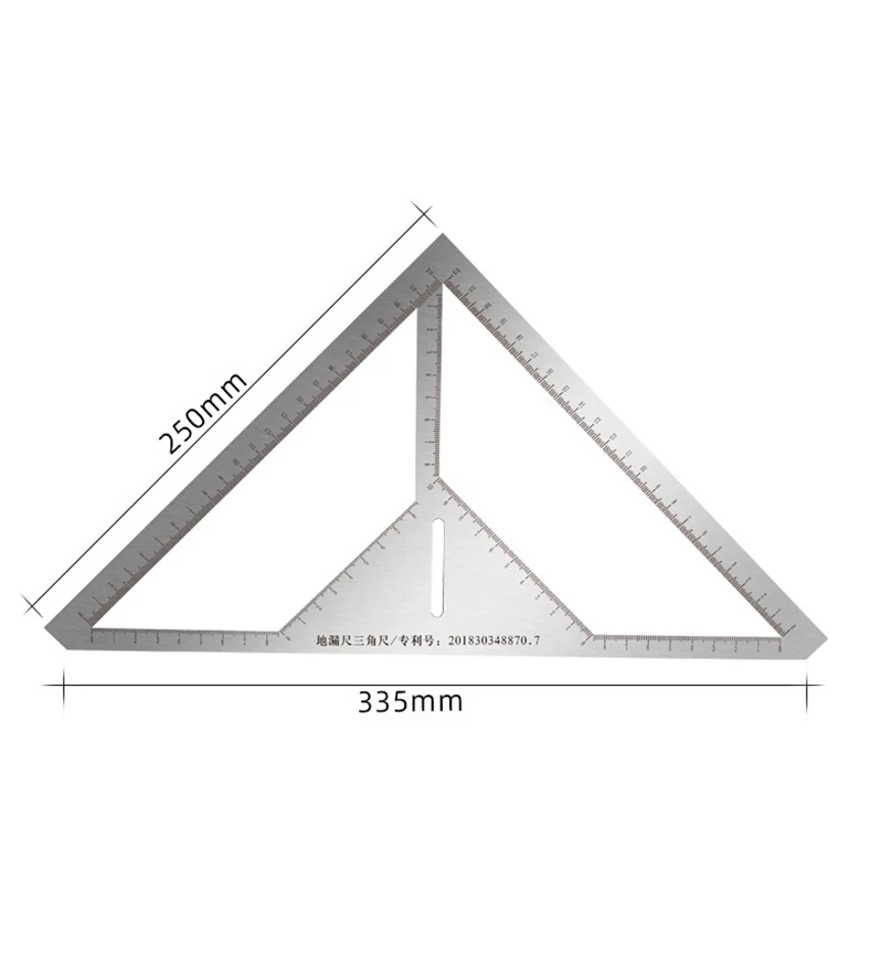 Stainless Steel Thicken Floor Drain Ruler Multifunction Tile Triangle Ruler Multiple Patterns Bricklayer Bathroom Measuring Tool