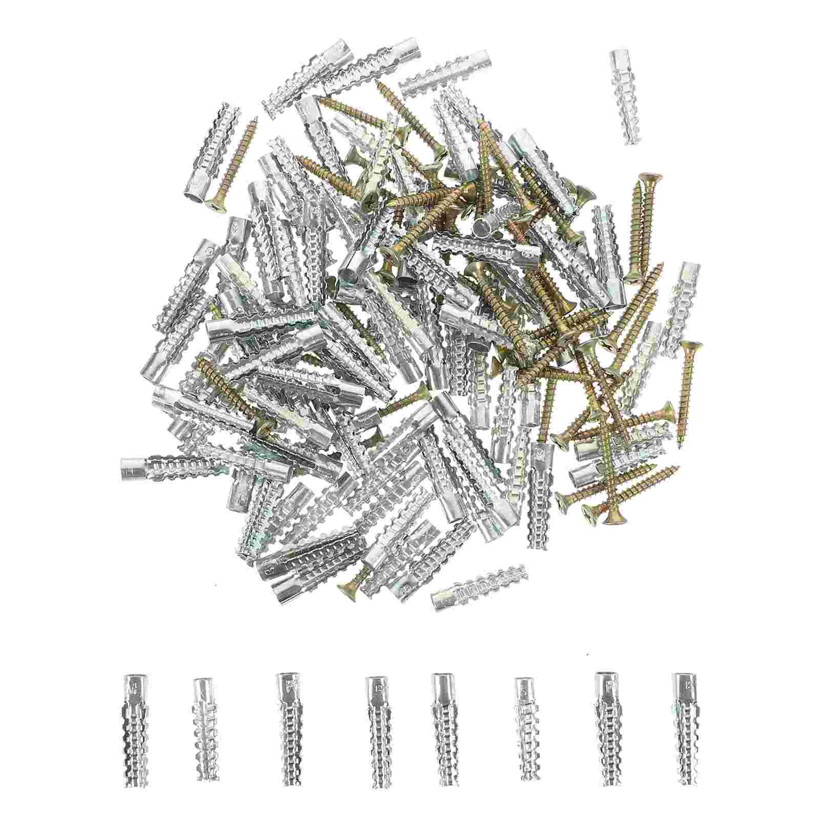 50 Sets Heavy Steel Wall Anchor Metal Drywall Anchors Hollow Door Expansion Nut Screw Fasteners Duty