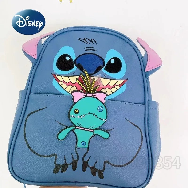 Disney Stitch New Children\'s School Bag Cartoon Fashion Children\'s Backpack 3D Large Capacity Student School Bag High Quality