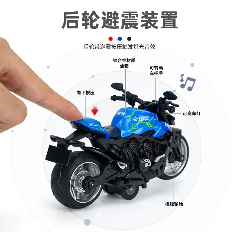 1:12 Ducati Streetfighter V4 motorcycle model Simulation Diecast Metal Alloy Model car Sound Light Collection Kids Toy Gift M25