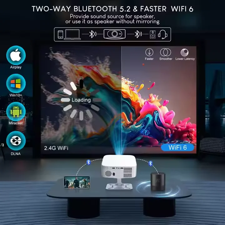 جهاز عرض Salange P92 MAX بتركيز كهربائي Netflix، جهاز عرض ذكي يعمل بنظام Android، جهاز عرض خارجي صغير محمول #4