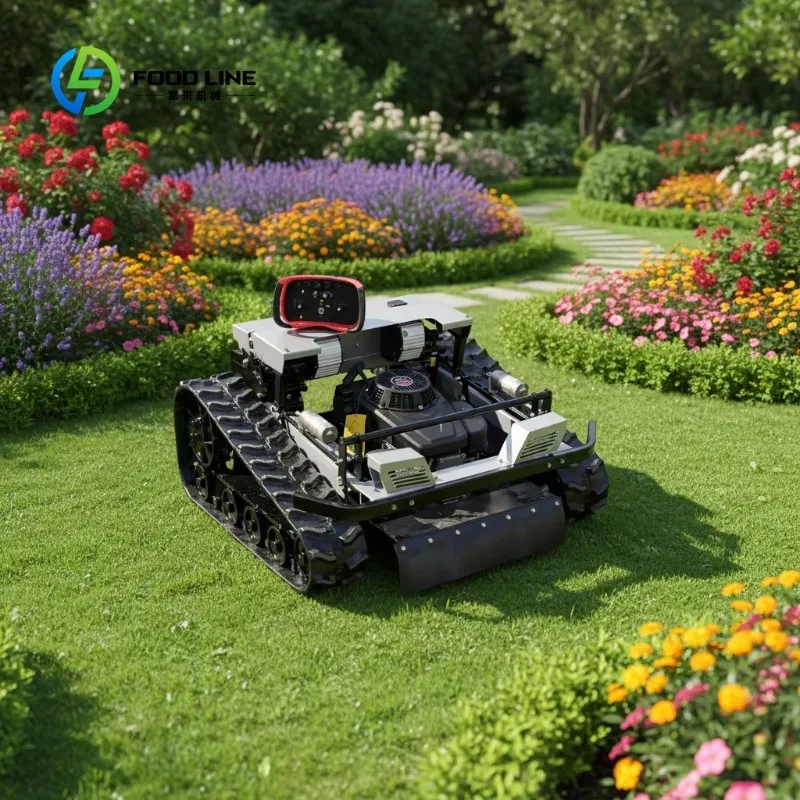 

Track Lawn Mower Battery Operated Self-Propelled Crawler Mower Electric Garden Lawn High Efficiency Cutter
