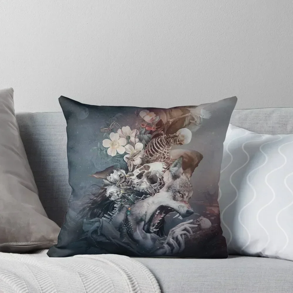 

Wolf in moonlight Throw Pillow Pillowcases For Pillows Cushion Cover Set christmas supplies Decorative Sofa Cushions pillow