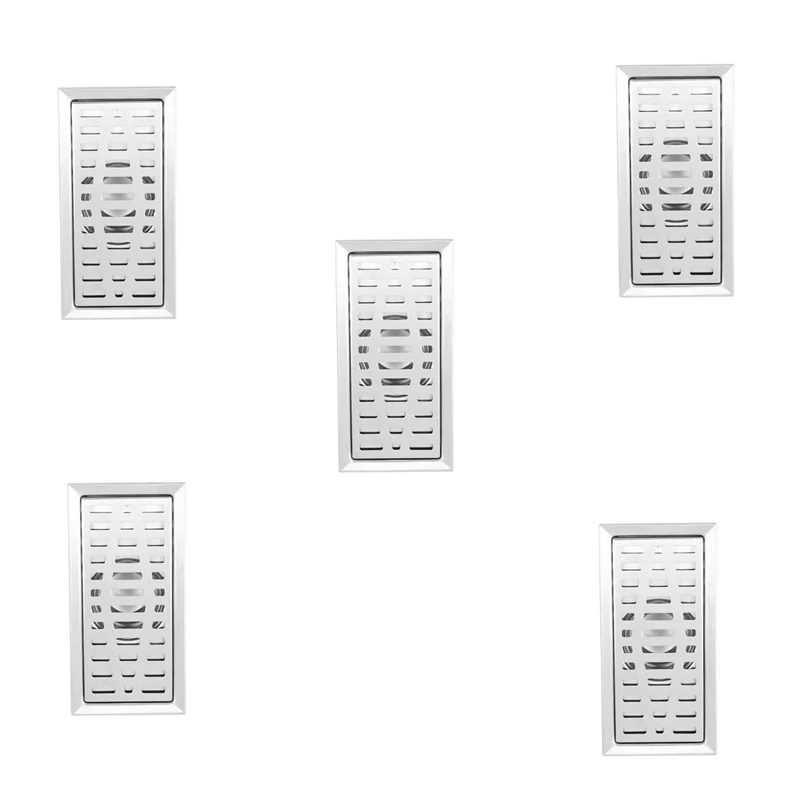 

ABPQ-5X Large-Traffic Stainless Steel Bathroom Shower Square Floor Waste Grate Sanitary 20Cm X10cm Floor Drain