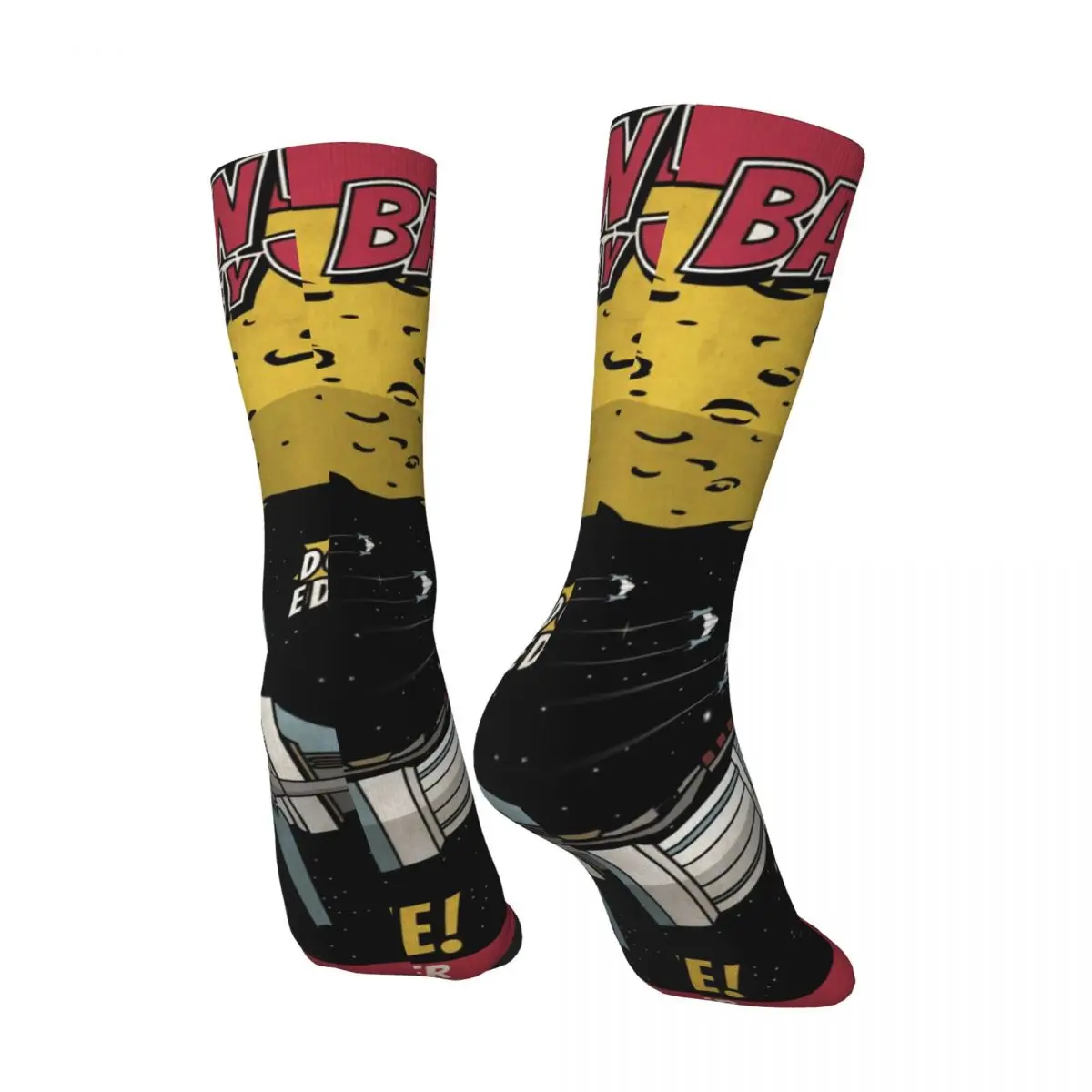 Funny Crazy compression Sock for Men Babylon 5 Comic Cover Hip Hop Harajuku Babylon Happy Quality Pattern Printed Boys Crew Sock