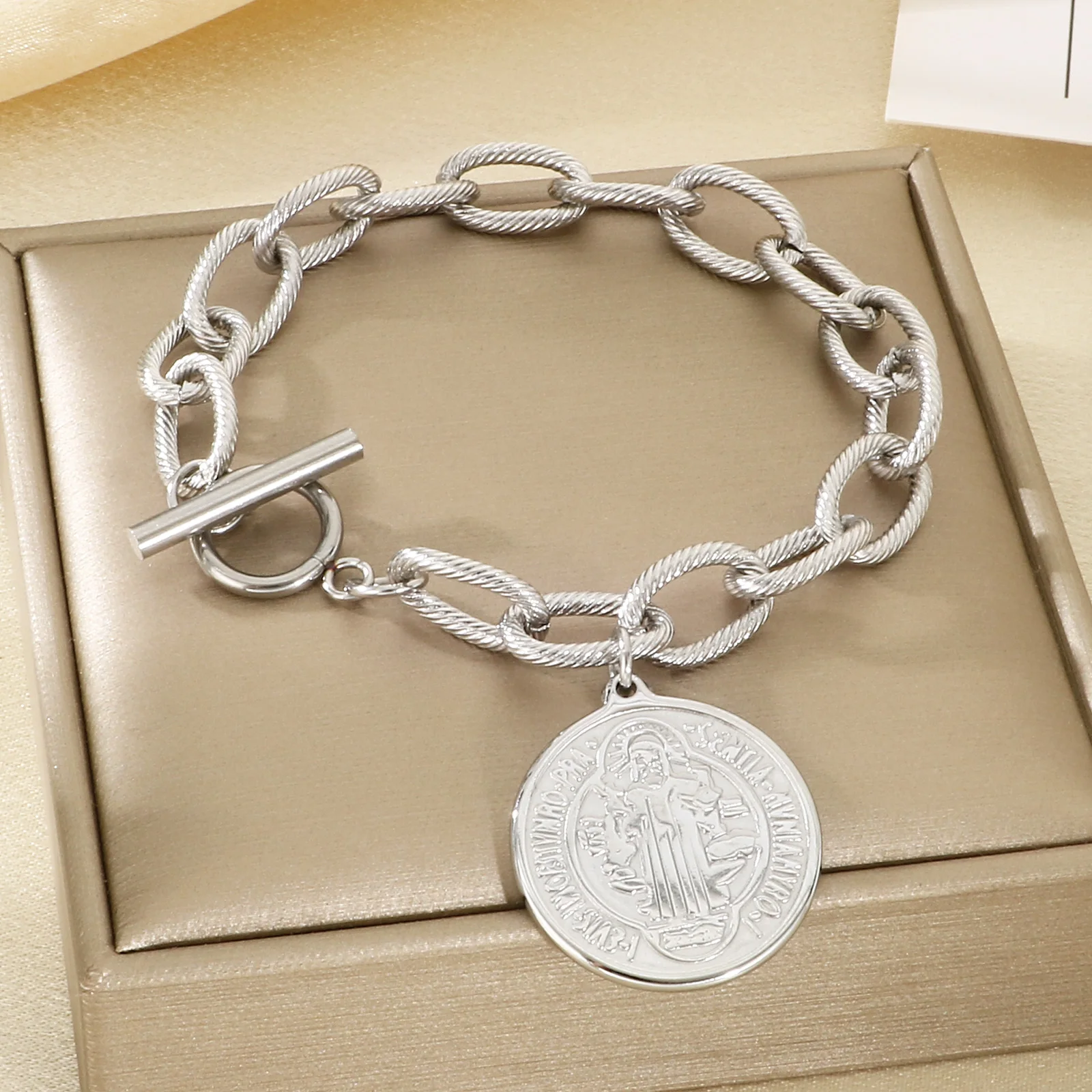 Z Vintage Fashion - Pulsera de Cadena para Mujer, Chapada