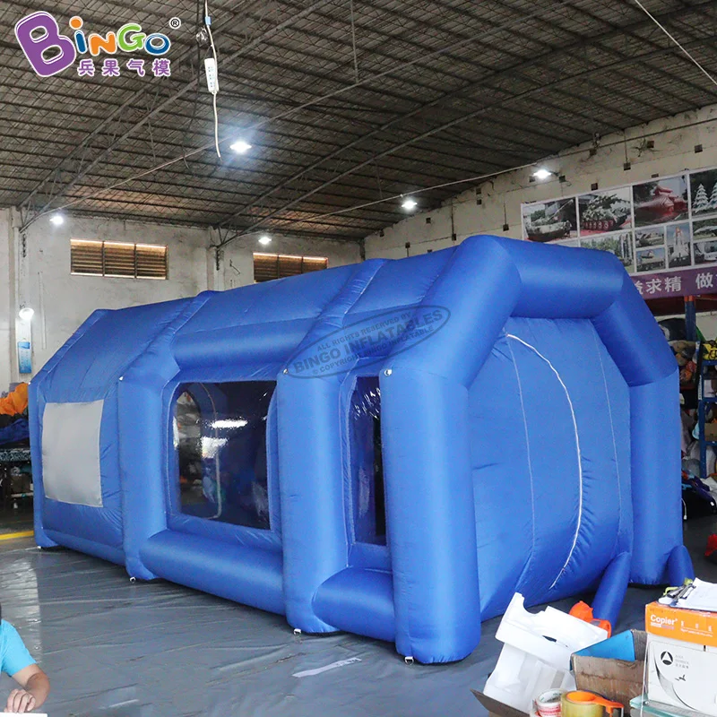 3.6X2.9X2.5 Meters Blue Inflatable Spray Paint Booth Tent For Outdoor