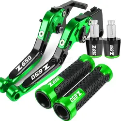 For Kawasaki Z650 Z650RS 2024 2023 2022 2021 2020 2017 2018 2019 Motorcycle Brake Clutch Levers Handlebar Handle Grips ends Cap