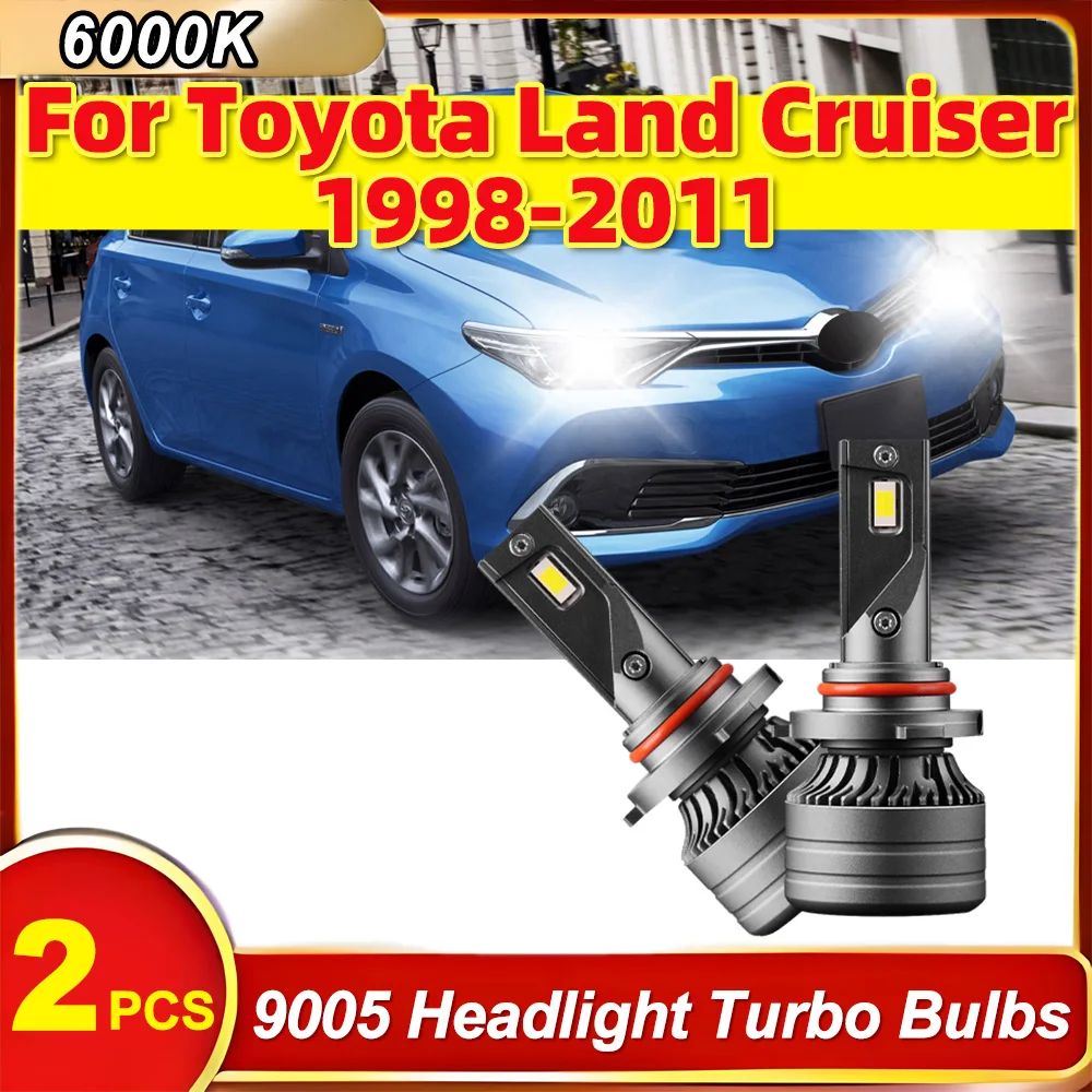 

2PCS Canbus No Error 6000K White 9005 Auto Lamps 120W High Power Plug And Play LED Headlight For Toyota Land Cruiser 1998-2011