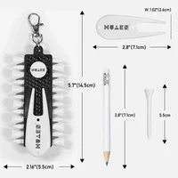 PGM Golf Tees Rack with 12pcs Tees Green Fork and Pencil Portable Golf Accessory Storage Device TC001 5