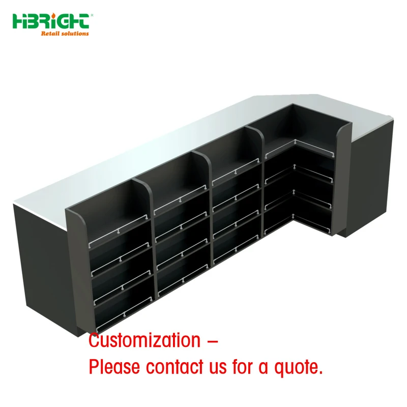 custom.HIGHBRIGHT Cash Register System Automatic Checkout Counter Conveyor Belt Durable Model HBE-CC 960mm Height 960mm