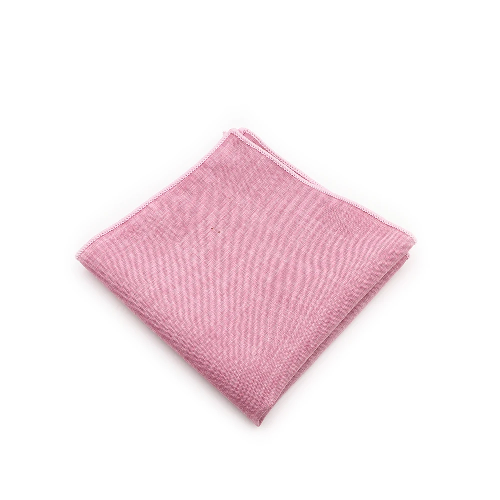 Solid Color 100% Cotton Hanky Vintage Pink Sage Green Blue Hankies Men\'s Suits Pocket Square Handkerchief Towel Casual Gift