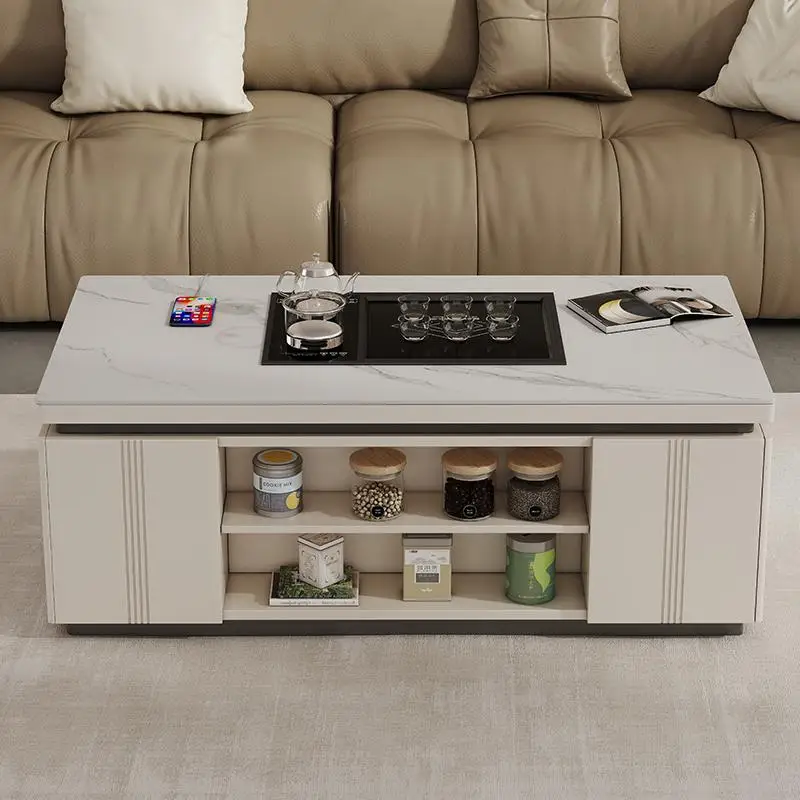 Mesa De centro italiana europea, diseño multifuncional, mesa De centro única, almacenamiento minimalista, Muebles De Sala para el hogar