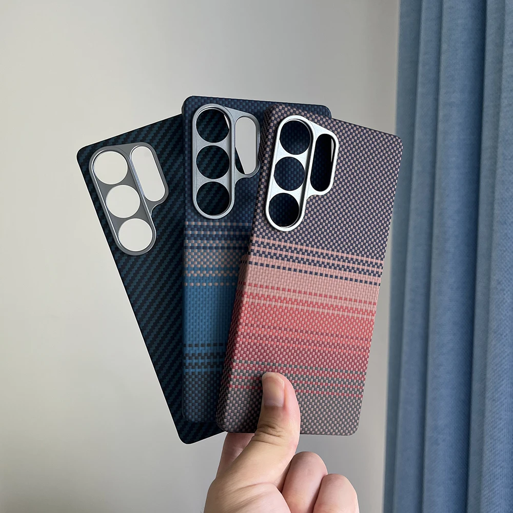 

Для Magsafe Magnetic для Samsung Galaxy S25 ультра углеродное волокно арамидный ультратонкий противоударный легкий защитный чехол