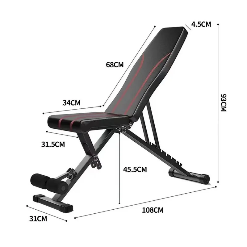 Multi-Functional Foldable Fitness Dumbbell Bench—Versatile Bench/Foldable Design/Comfortable Panels/High-Strength Load Capacity