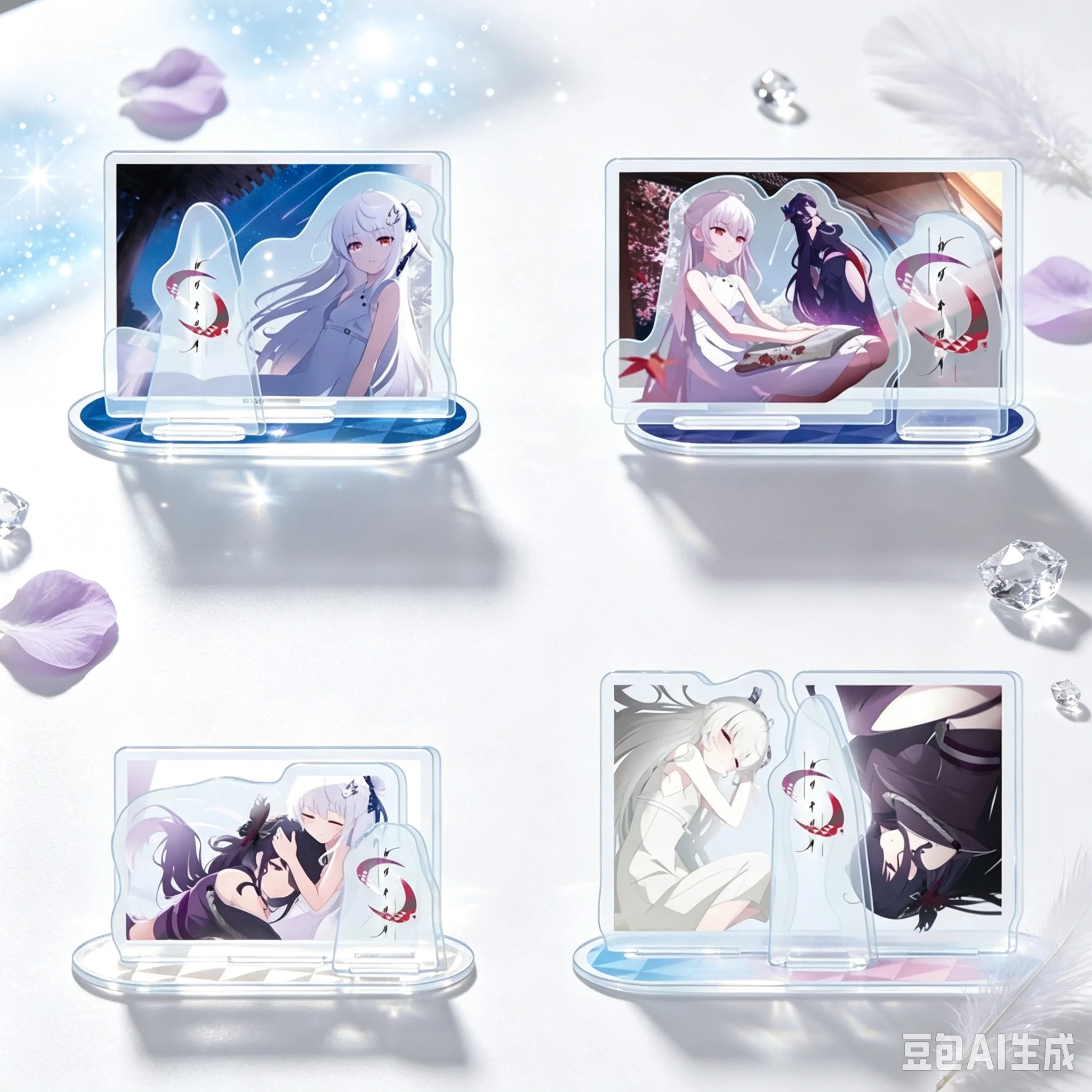 Anime Katanegai Acrylic Stand Model Bookshelf Decoration Lovely Products High Definition Images Bookshelf Decoration Keychain