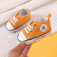 0-18 Months Baby Canvas Classic Sports Shoes Newborn Boys and Girls Printed Star First Walkers Shoes Infant Anti slip Baby Shoes 3