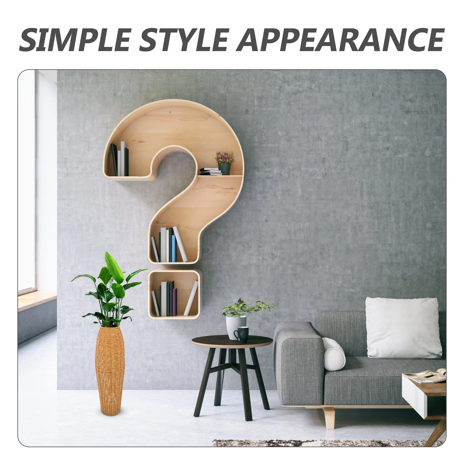 

Simulation Rattan Vase Plastic Woven Flower Vase For Home Office Decor Indoor Dried Flower Container Decorative Plant