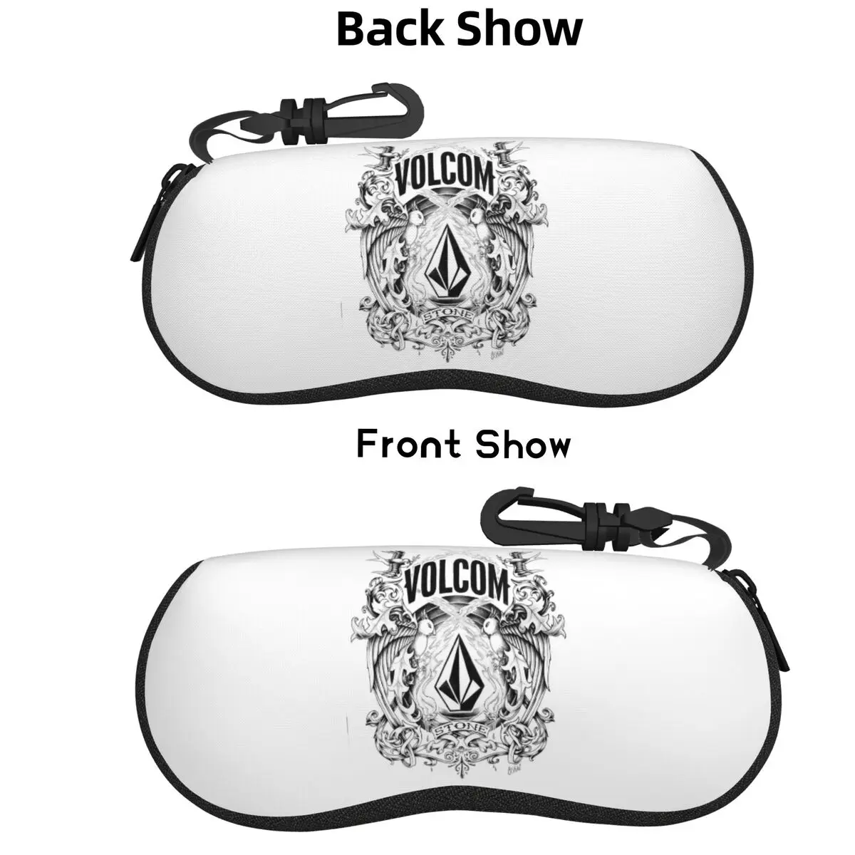 

V-Volcom Logo Shell Glasses Case Protective Sunglasses Box Women Men Soft Eyeglass Bag Pouch