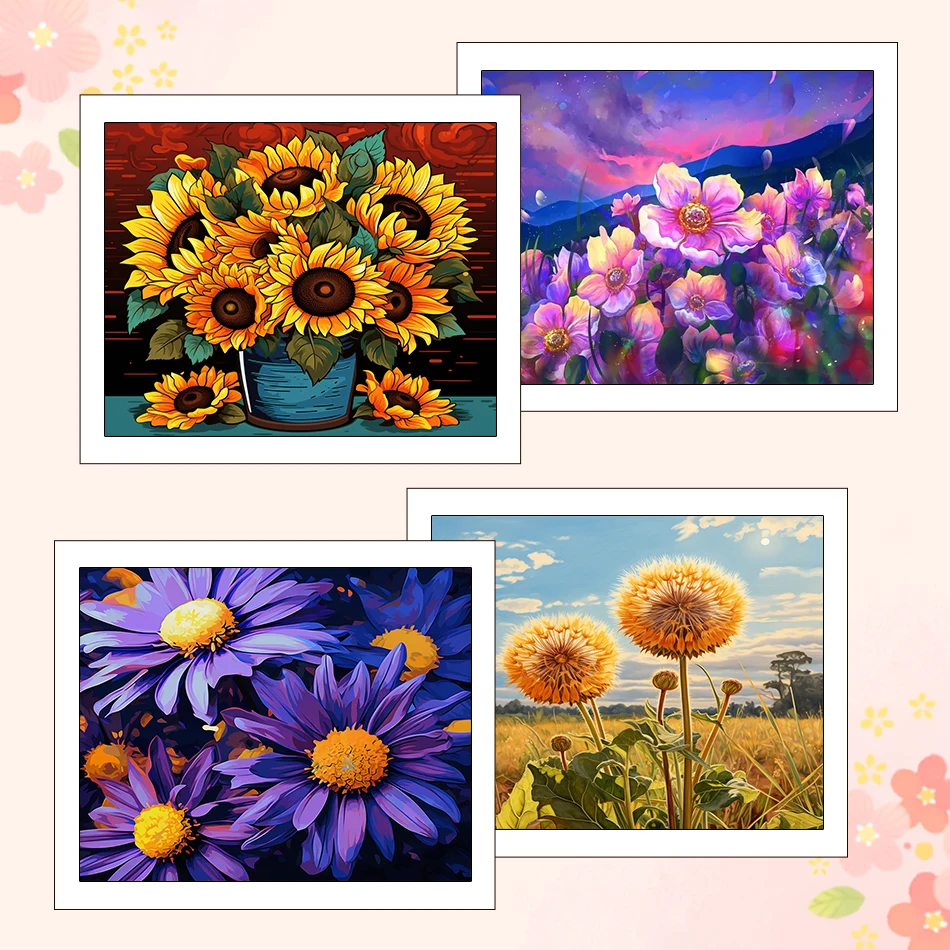 

RUOPOTY Paintings For Painting By Numbers Flowers Markers By Numbers Diy Crafts Drawing Canvas 40X50cm Handmade Kits Wall Decor