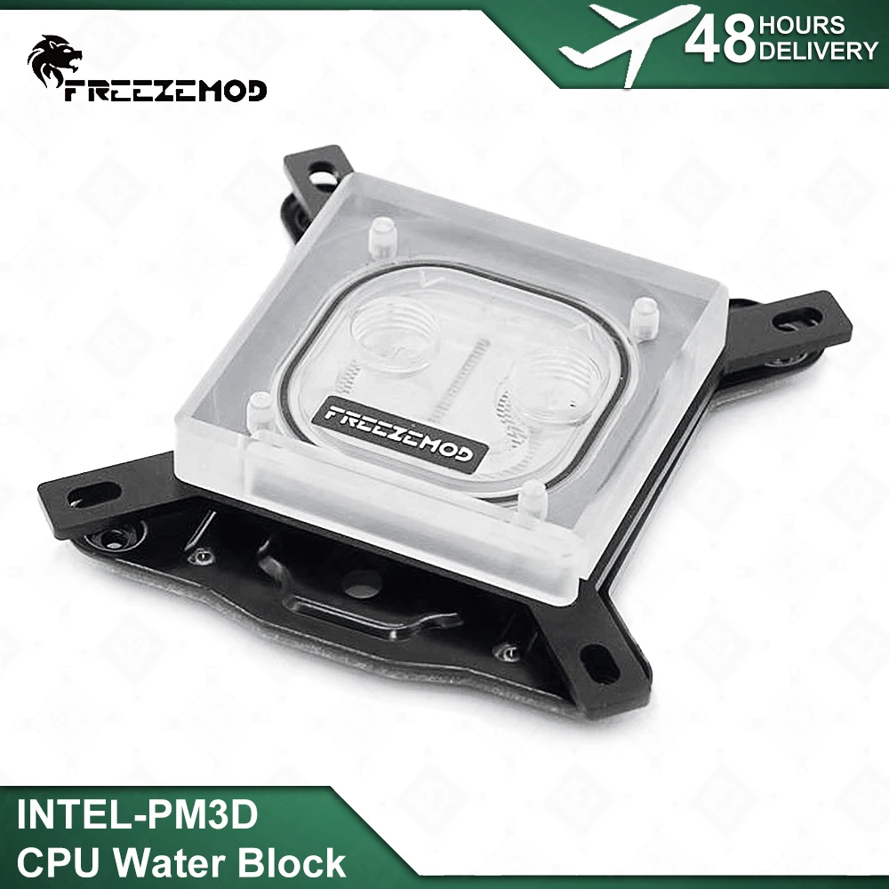 

Intel Water CPU Block FREEZEMOD Transperant CPU Water Cooler Block for 115X 2011 775 1366 2066 Spray Lquid 5V3PIN RGB AURA