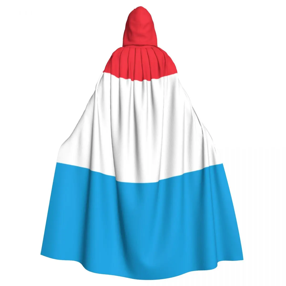 Adult Cloak Cape Hooded Luxembourg Flag Medieval Costume Witch Wicca Vampire Elf Purim Carnival Party