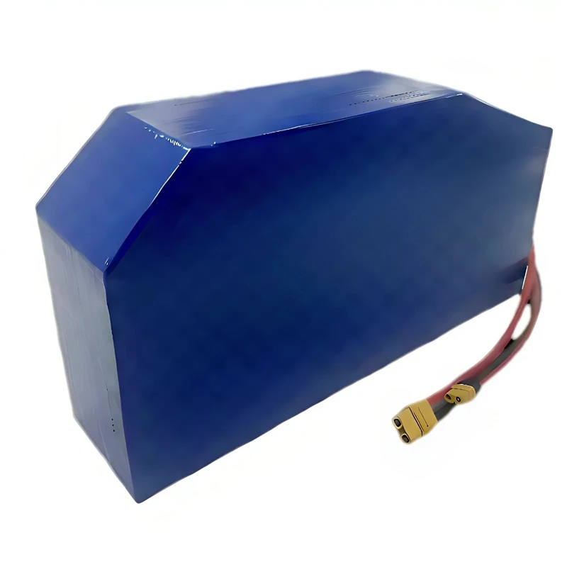 72V 45Ah Triangle Lithium-Ion Battery Engineered for 5000W/6000W Electric Scooters & Mountain Bikes 20S BMS Protection | 10A Fas