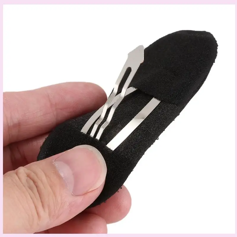 B25B 6 Pcs Black Sponge Hair Clip Volume Bumpit Padding Bun Updo