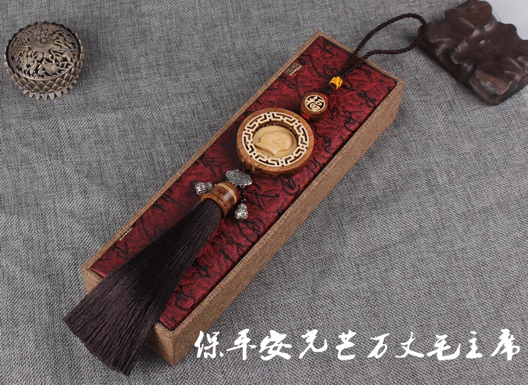 TOP COOL gift Pocket car wall mascot efficacious fortune Mascot Money Drawing FENG SHUI lucky China Chairman Mao carving