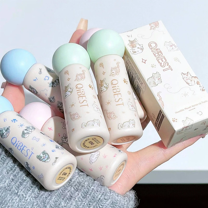 QIBEST Leuke Fluwelen Matte Lip Modder Waterdichte non-stick Lip Vlek Langdurige Hooggepigmenteerde Lippenstift Tint Koreaanse Cosmetica