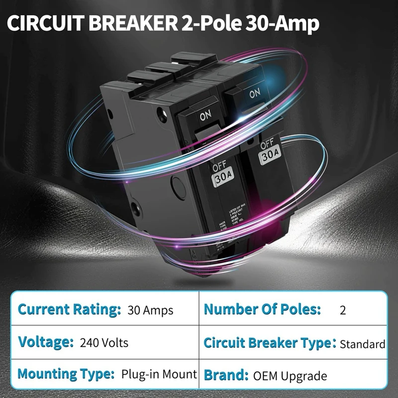 AB15-THQL2130 30 Amp 2 Pole Circuit Breaker,10KAIC 120/240V,For GE Thick Series And With Q-Line Series Load Centers