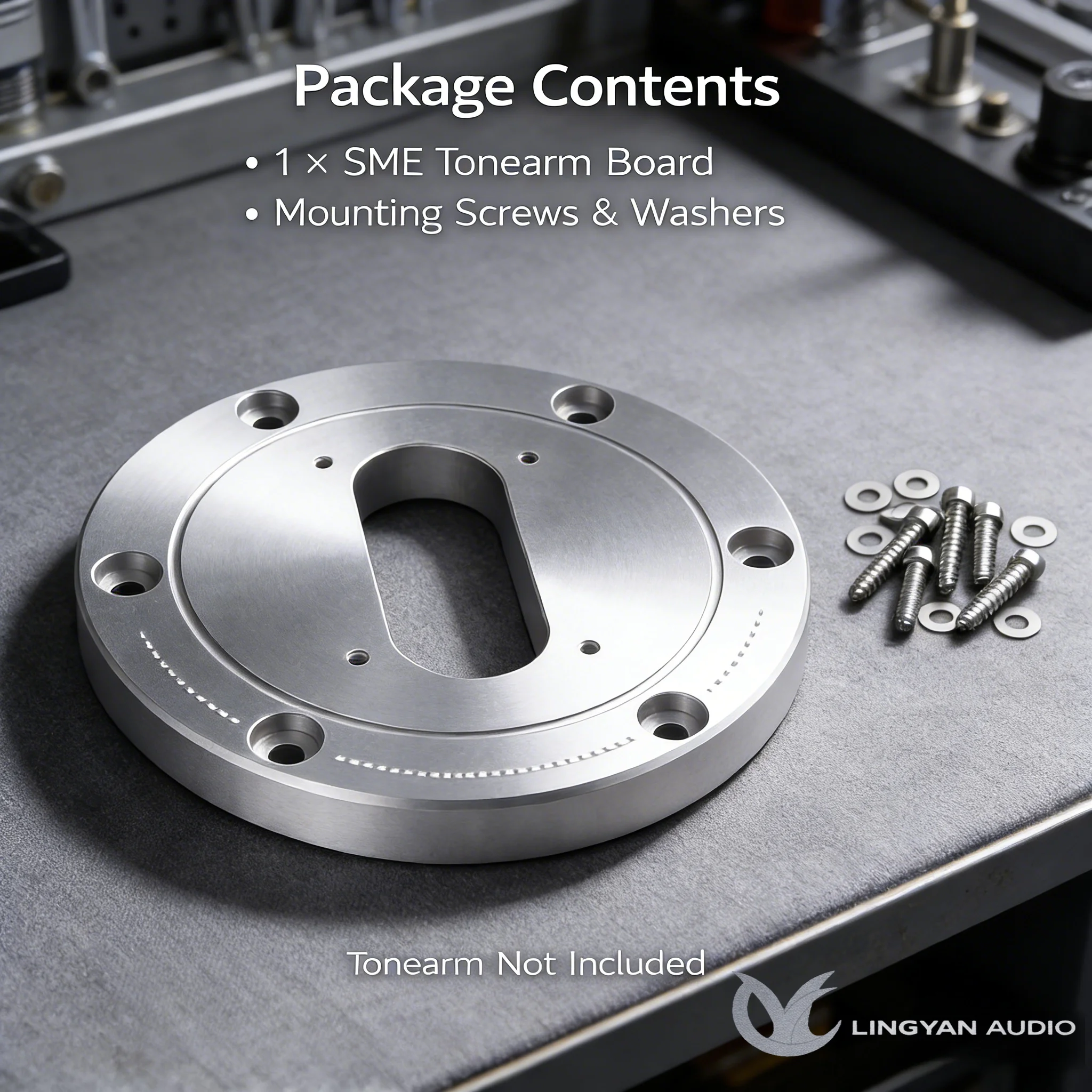 

Матовая алюминиевая платформа для тоннеля SME 3009, 3010, 3012, с прецизионным слотом для Garrard и настраиваемыми подставками