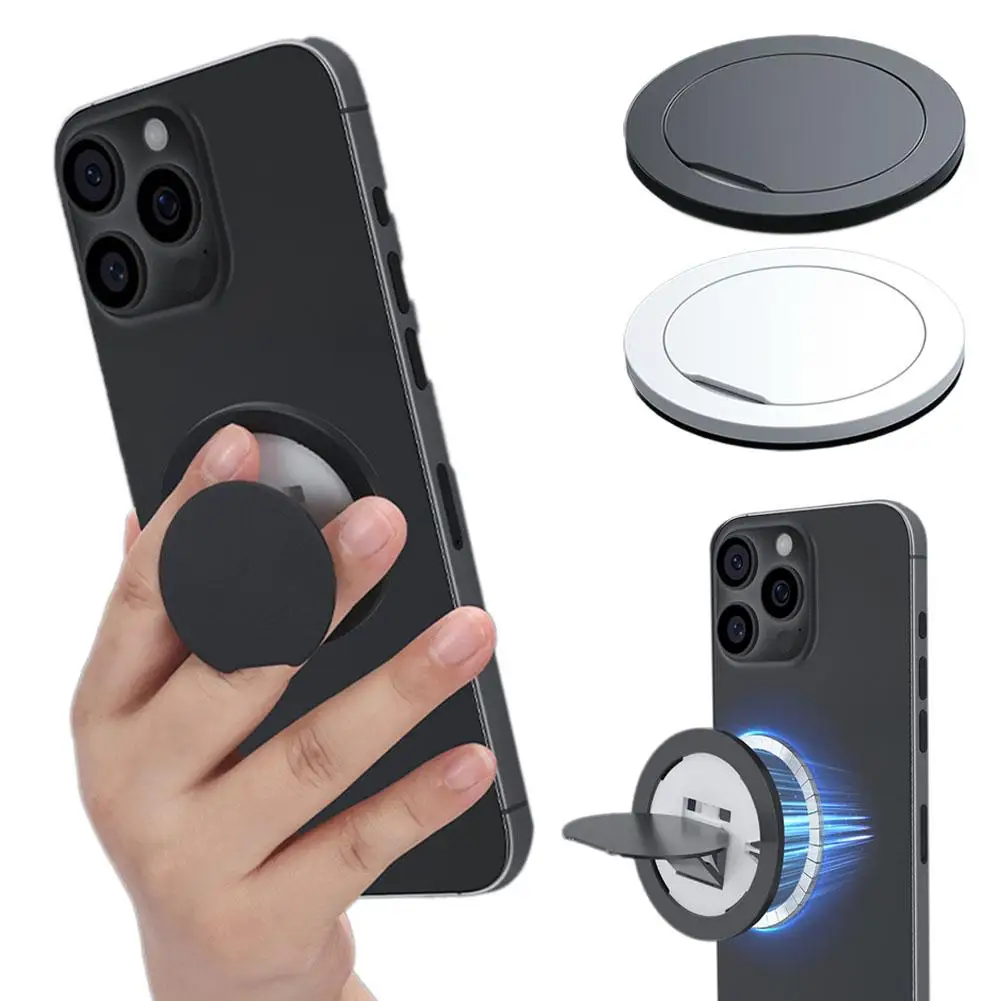 Circular Magnetic Phone Holder With 360 ° Rotation And Folding Portable Lazy Desktop Phone Holder
