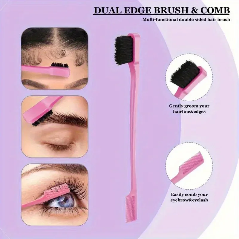 12点セット ヘアスタイリングセット＆コーム クリップ ラットテールコーム エッジコントロールブラシ＆スプレーボトル - 無臭ABSプラスチック 全髪質対応