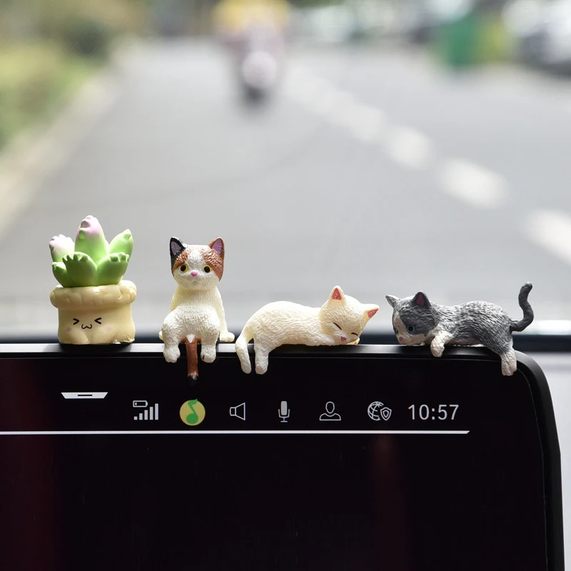 Cat Car Center Console Decoration Cartoon Simulation Ornament Cartoon Car Accessories Cute Desktop Gifts For Home Decoration