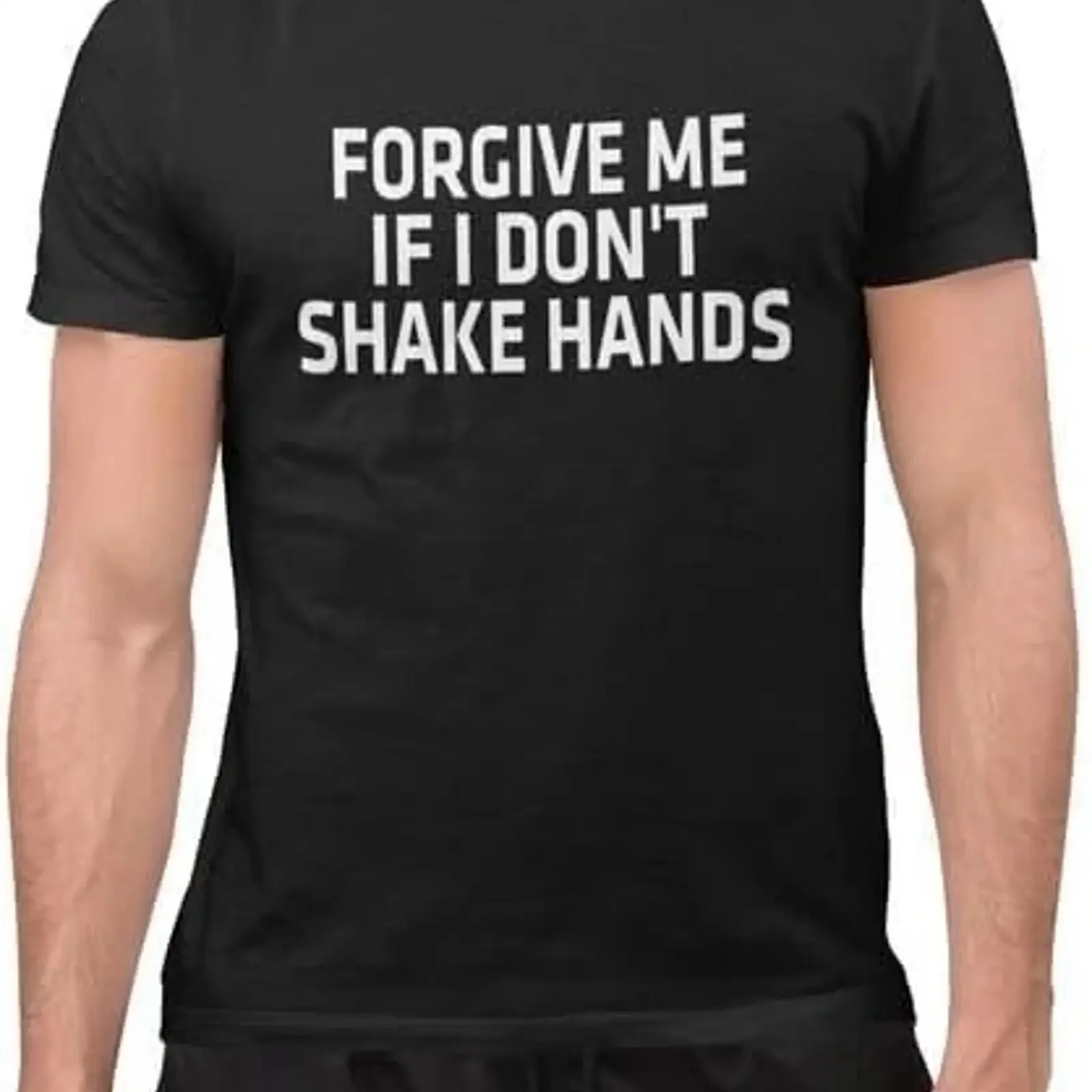 Forgive Me If I Don't Shake Hand Social Distancing Awareness Sarkastisch T Shirt vintage Washed Stylish designer clothes