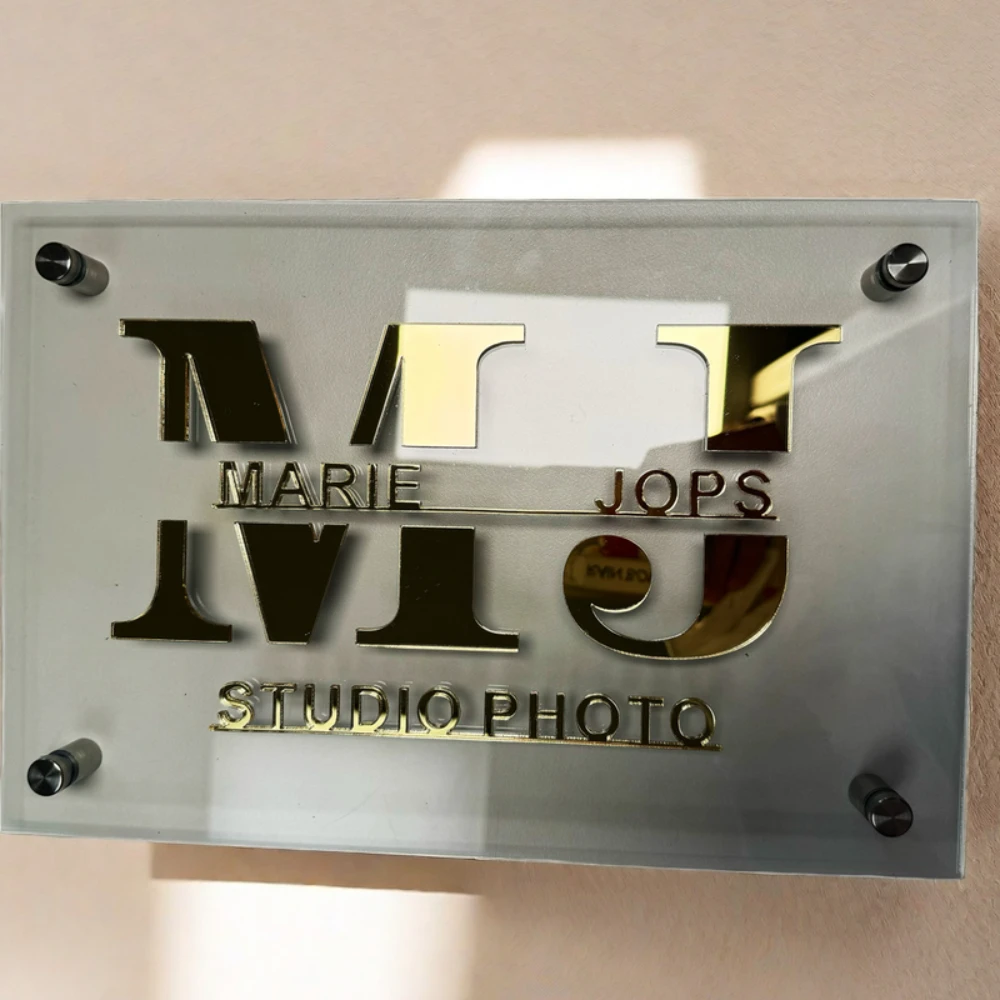 

Modern Acrylic 3D Sign board Door Plate For Company Shop Store Hotel Salon Customize Business Logo Icon Name Slogan Letter