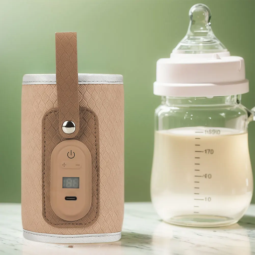 Baby Nursing Bottle Heater USB Powered Digital Display Milk Water Warmer Baby Bottle Cup Warmer for Baby Children Outdoor Travel