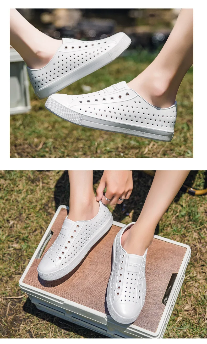 Sommer Unisex EVA Hohlschuhe Weiche Sohlen Rutschfeste Strandschuhe Herren Damen Atmungsaktive Wasserdichte Sandalen Erwachsene Casual Alltagsschuhe – Detail 16