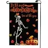 Skeleton Pumpkin Fall Halloween Garden Flag 12x18 Inch Double Sided It’s The Most Wonderful Time Of The Year Autumn Seasonal jjp