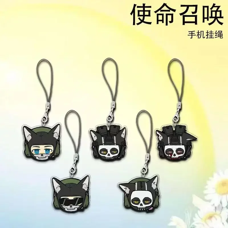 Брелок для ключей Call of Duty в стиле аниме, двусторонний акриловый брелок для ключей, подвеска на рюкзак, игрушки, подарки для фанатов