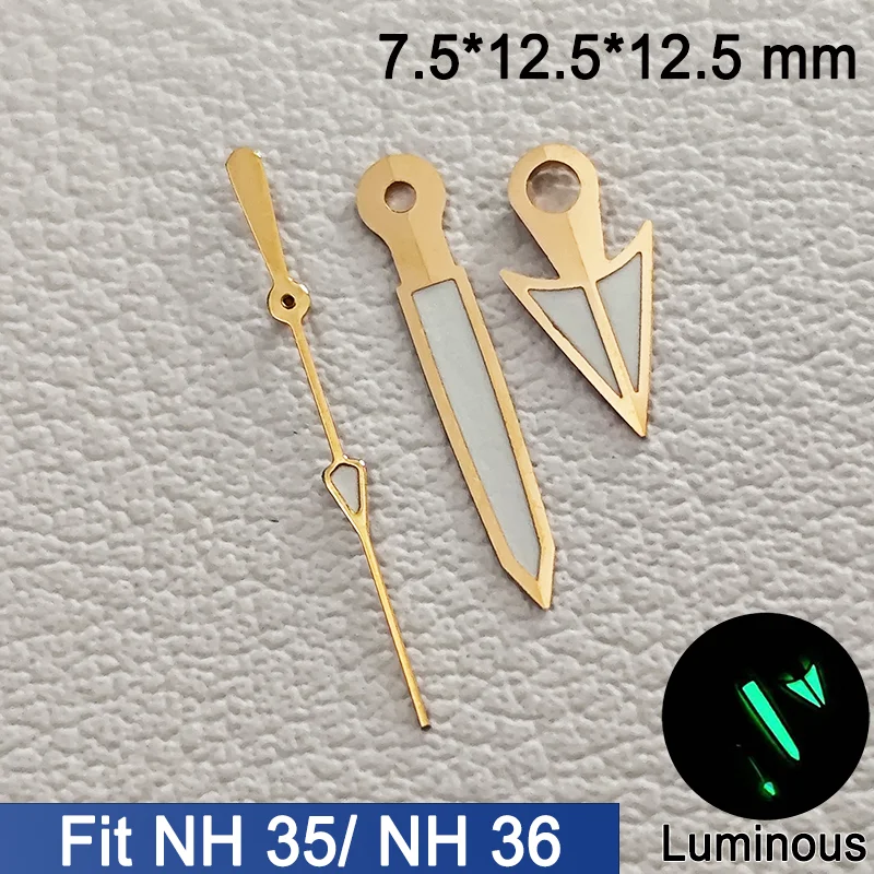 

Hand Watch Hands Suitable for NH 35 NH 36 Movement Green Luminous Luxury Watches Accessory Parts Modification Installation Part