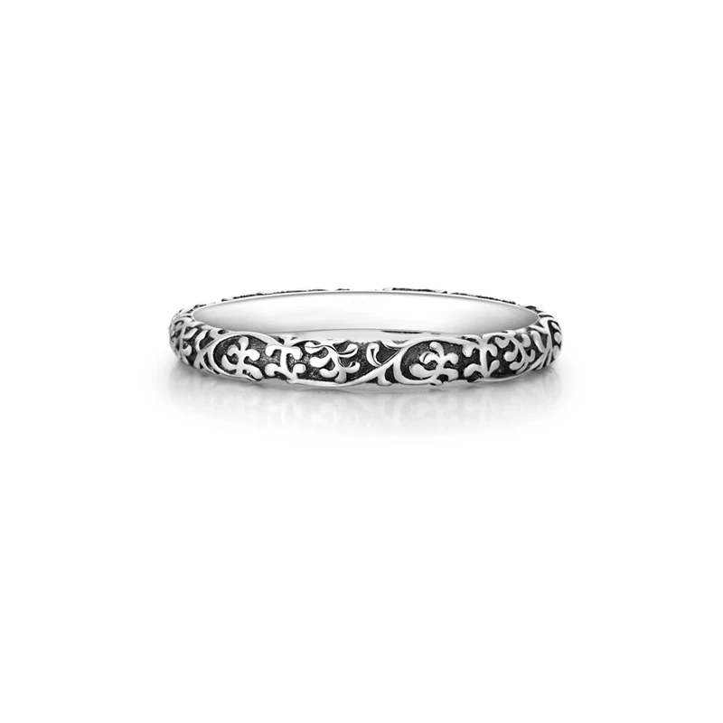 Original 925er Sterlingsilber Vintage-Blumenring für Damen und Mädchen, Schmuck, Geburtstag, Jahrestag, Geschenke – Detail 2