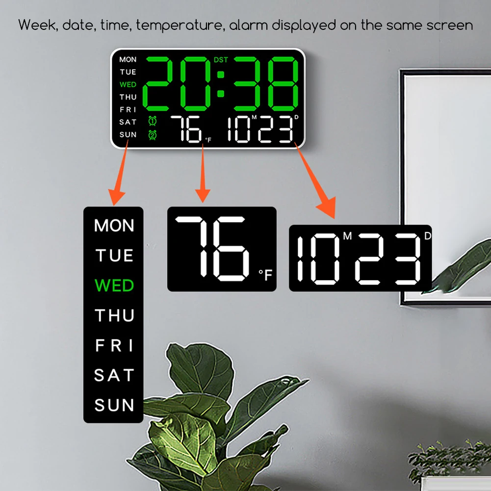 

Large Display Voice Activated Wall Clock Versatile Modern Decor Modern Minimalist Home Decor
