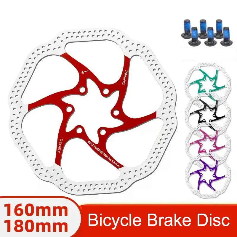 

Mountain Bike Disc Brakes 160/180mm Stainless Steel HS1 Oil Hydraulic Road Bicycle Six-Nail Rotor MTB Brake Discs