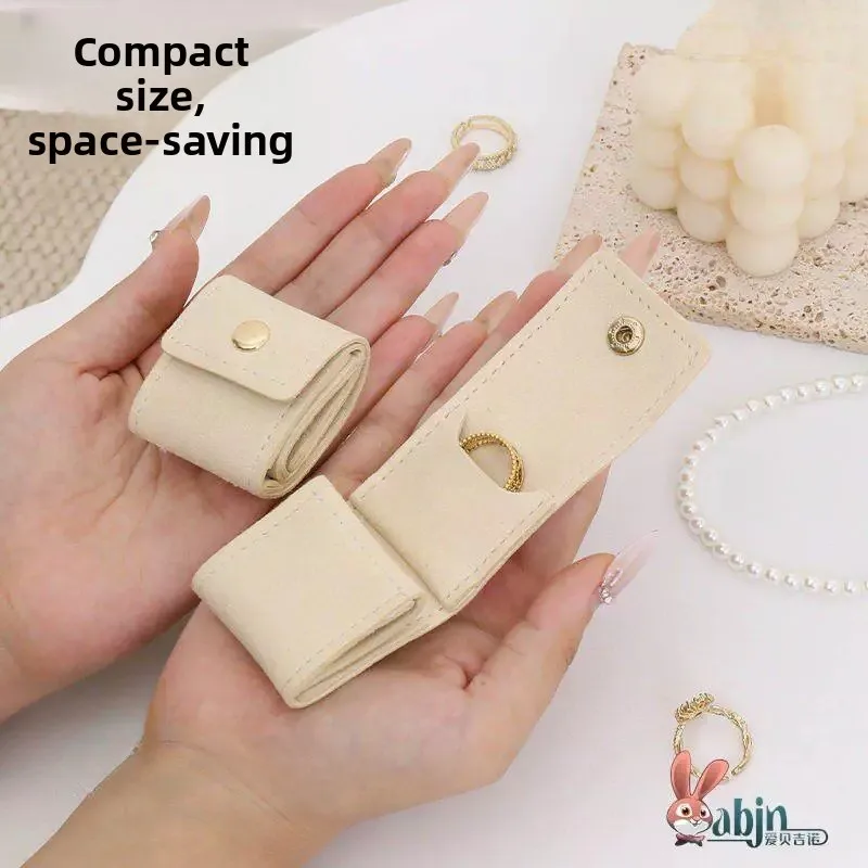 Portable Travel Jewelry Bag Organizer Ring Storage Pouch Small Carry-On Earring Pin Jewelry Accessories Case Love Heart