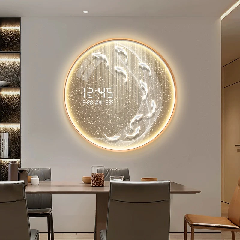 Round Entrance wall clock Restaurant Creative Interior Large wall clock modern design relógio parede cozinha home decorations