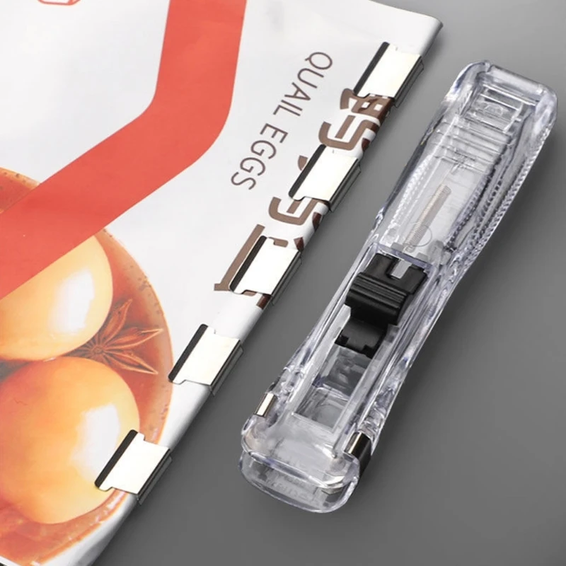 Clam Clip Dispenser Clamp Stapler Push Paper Clips Paper Clip Dispenser for File Dropship