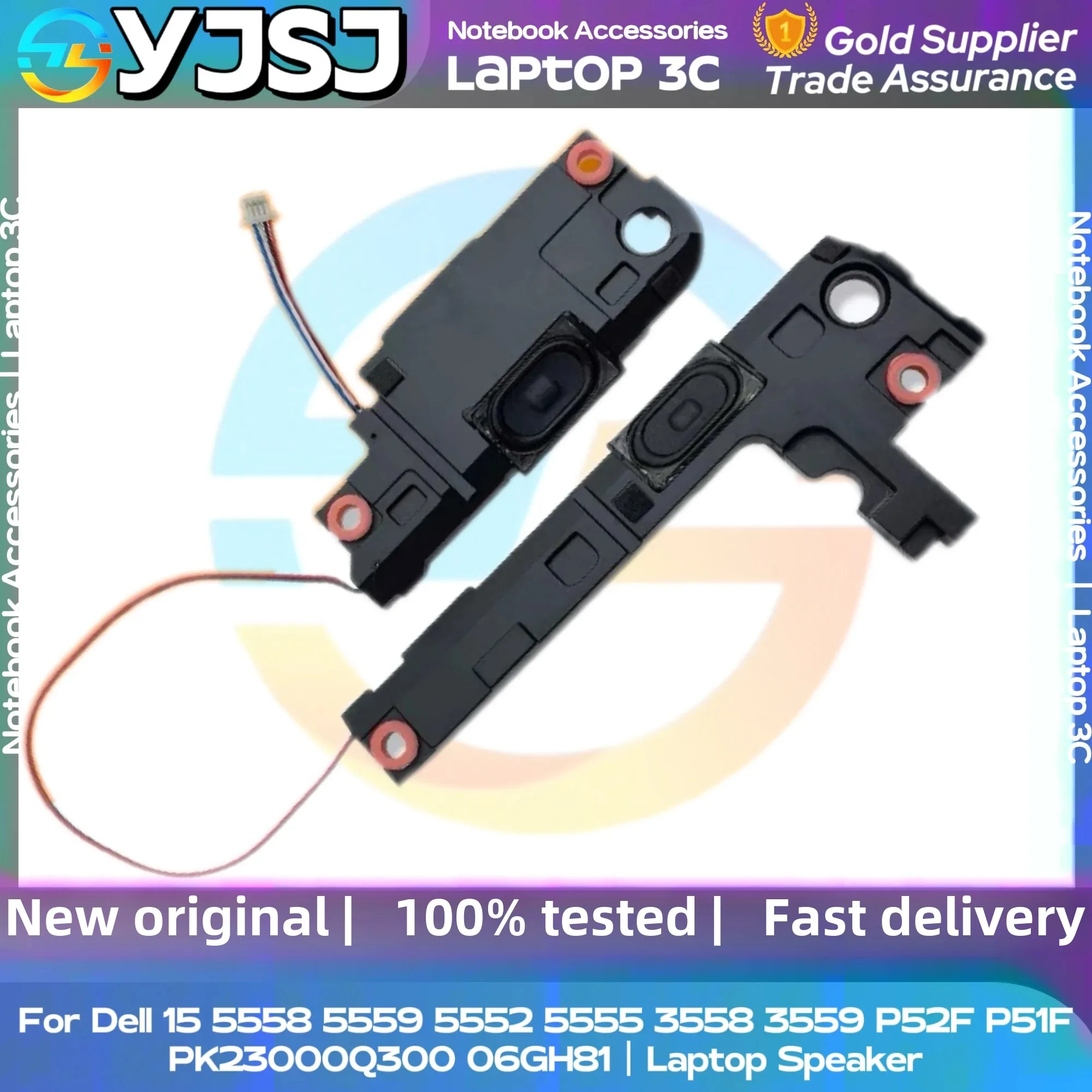 New Original Laptop Speaker For Dell lnspiron 5552 5558 5555 5559 P51F Vostro 3558 3559 P52F Built-in Speaker PK23000Q300 06GH81