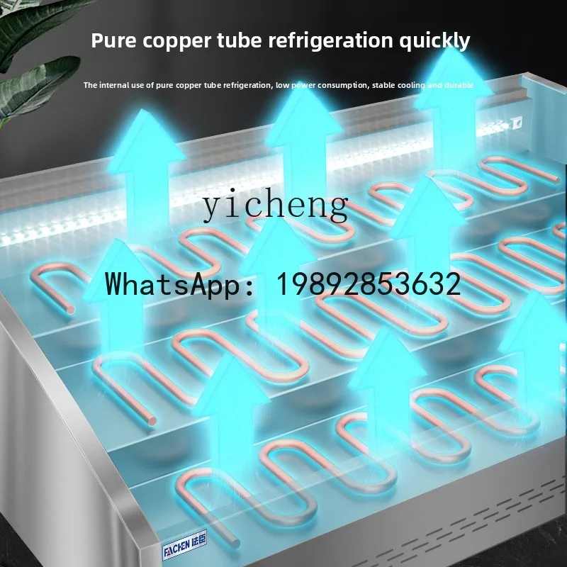 خزانة عرض مبردة وحفظ طازجة ثلاثية الطبقات من AB، طاولة ثلج مجمدة للمأكولات البحرية #5